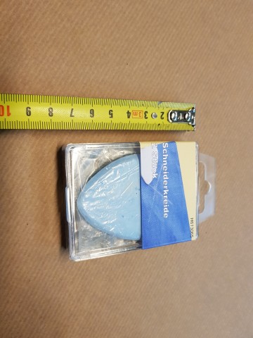 Stoffeerders afteken krijt, tailor chalk, Schneiderkreiden blauw