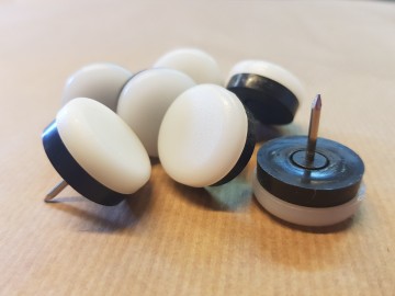 Glijnagel nylon (kuntstof, plastic) kleur wit 28 mm