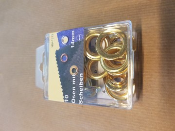 14mm goud kleur, messing kleur