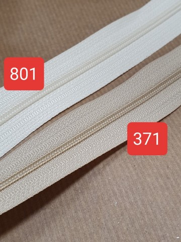 Rits off white & licht beige