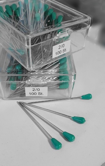 Stoffeerspelden plastic kop 2/0