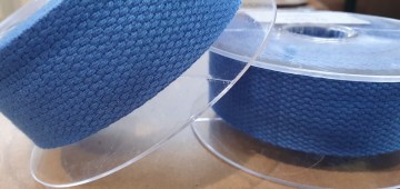 Singelband 100% katoen blauw