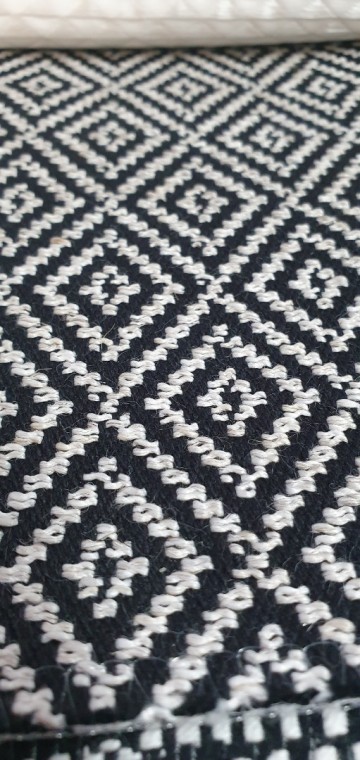 Meubelstof zwart wit CC-8