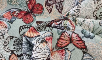 Meubelstof Butterfly green