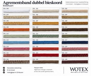 Agrementband dubbel kleurkaart