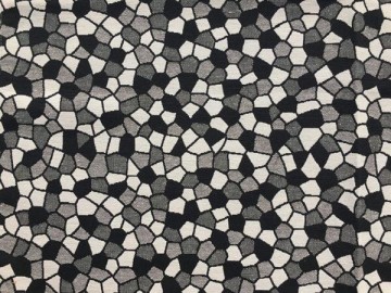 Meubelstof gobelin zwart wit