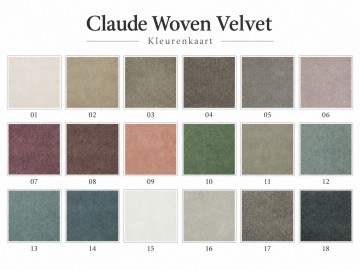 Claude woven velvet kleurkaart