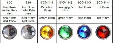 Diamant look siernagel kleur kaart