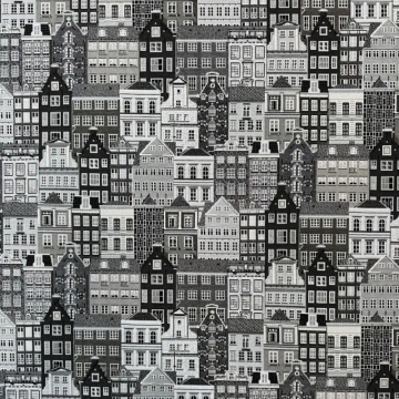 Kanaalhuisjes zwart wit