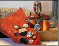 Gestoffeerde knopen groot