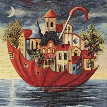 Meubelstof gobelin plu vol