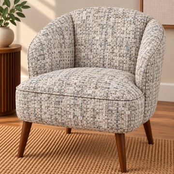 Meubelstof leyne beige stoel
