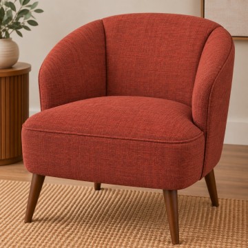 Meubelstof scarlet rood stoel