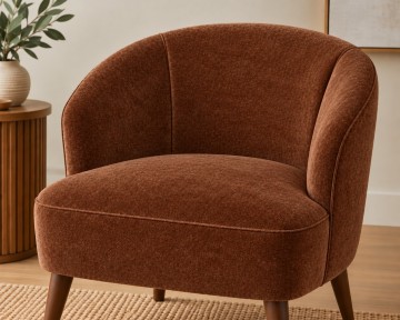 Meubelstof velvet jewel terra roest