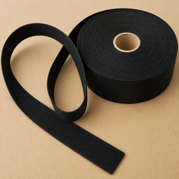 Singelband elastisch zwart