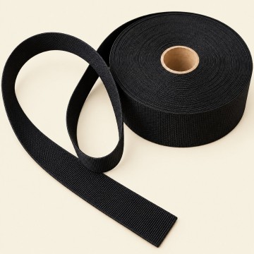 Singelband zwart elastisch