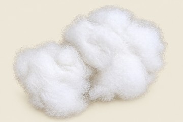 Witte watten polyester