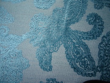 Wotex meubelstoffen turquoise bloem