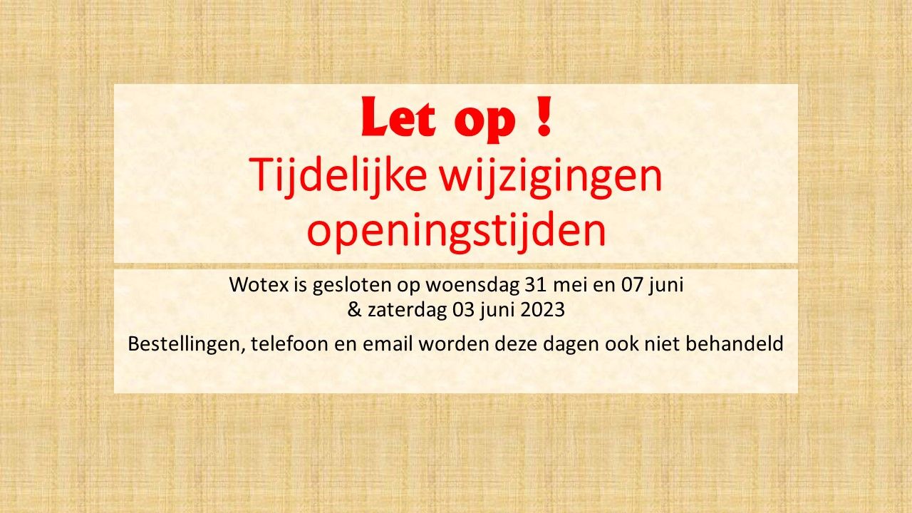 gewijzigde openingstijden mei 2023