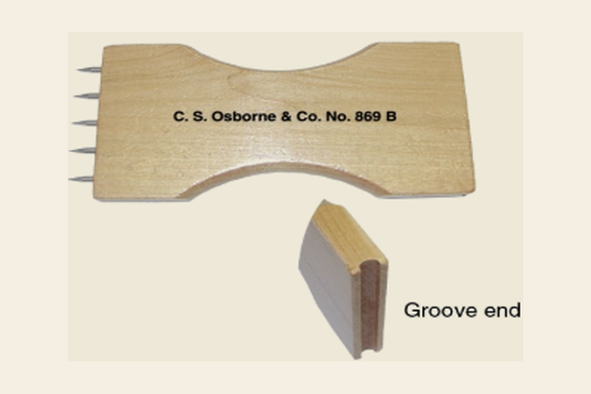 Houten singelspanner voor jute singelband